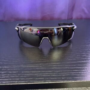 Oakley Rader EV path matte all black rectangle prizm sunglasses